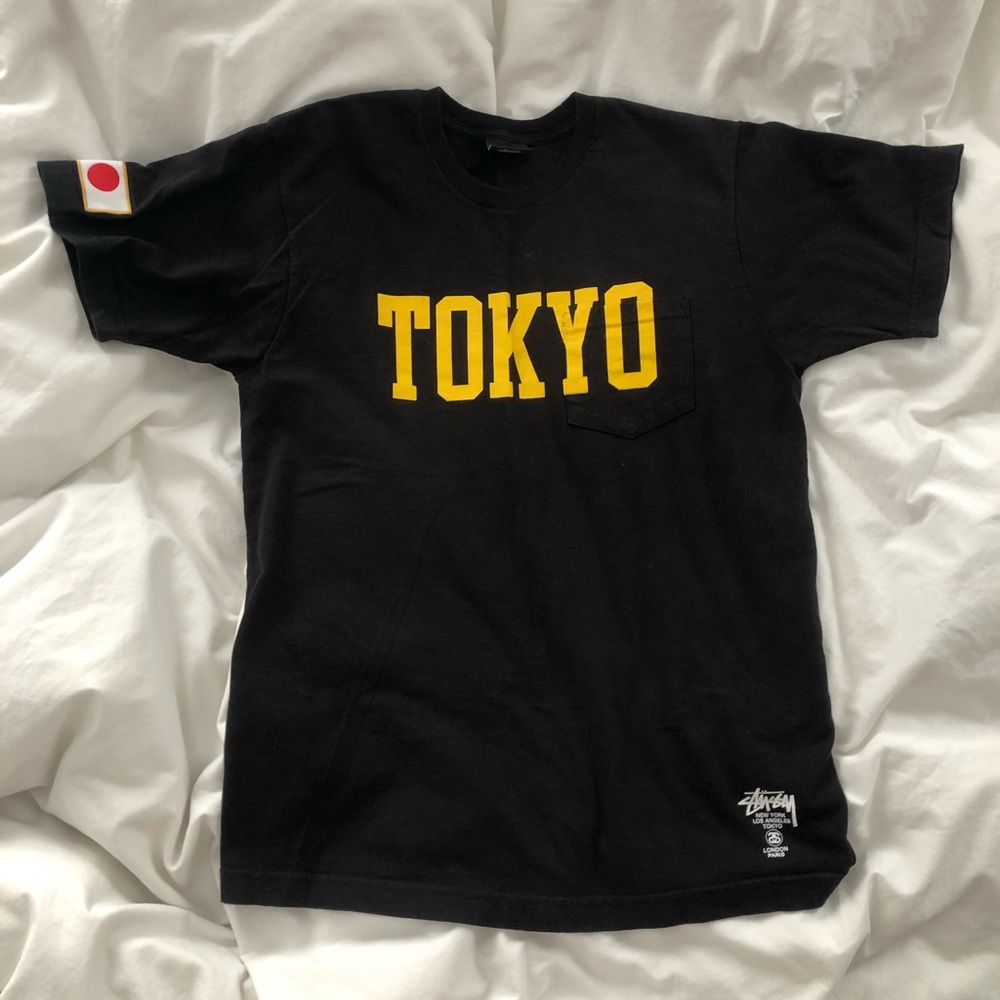 Stussy Black Tokyo t-shirt Medium Size